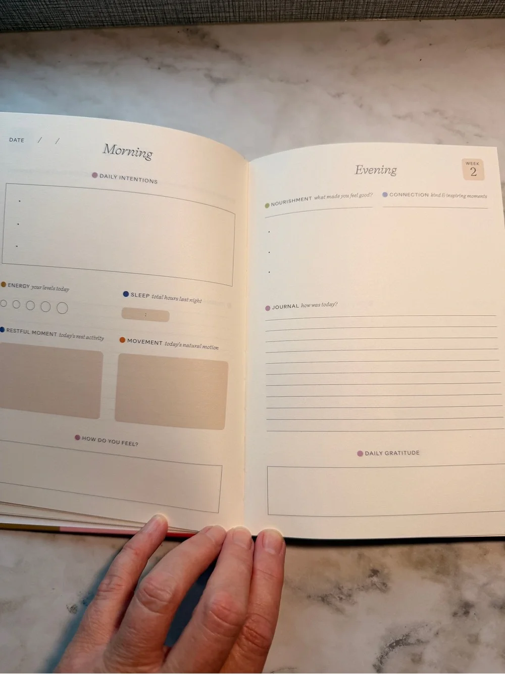 Anthropologie Papier Pause Wellness Journal - Hardcover Bows
